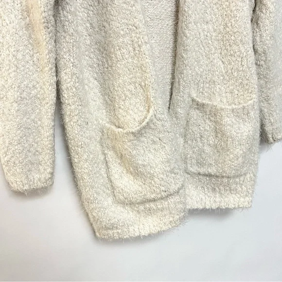 Rip Curl Snow Drify Fuzzy Boucle Cardigan Sweater Open Teddy Knit Size Small - Picture 7 of 12